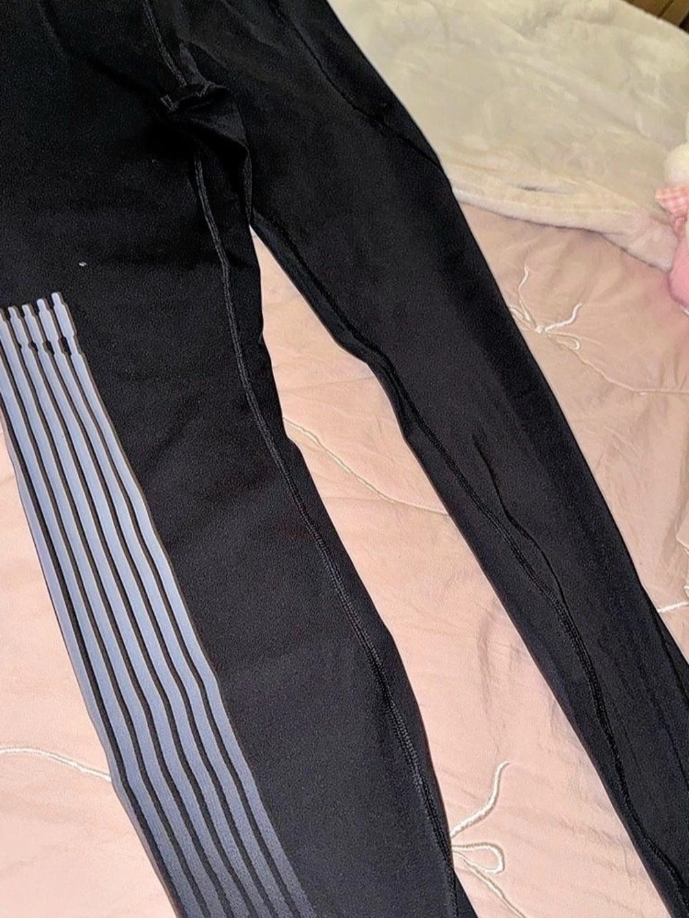 Savage X Fenty Sport Band-It High-Waist Performance Legging Black & Gray Large